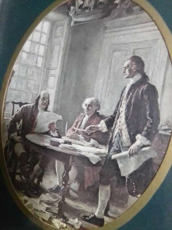 Medallion Wall Arts. Men at High finance and a musician earning his keep.