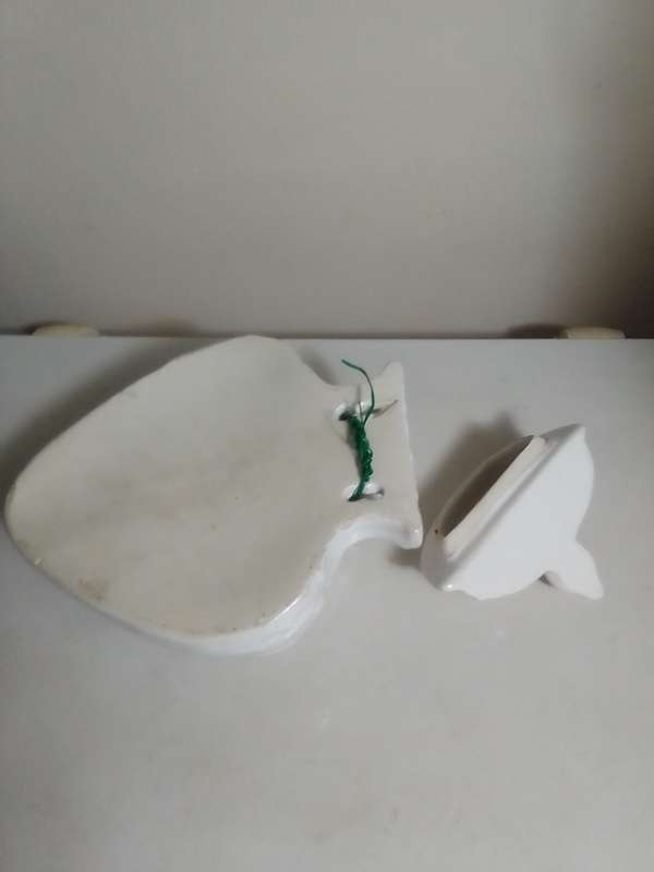 vintage lavabo spigot wall pocket fountain wall planter pottery, Italian, Ideal gift.