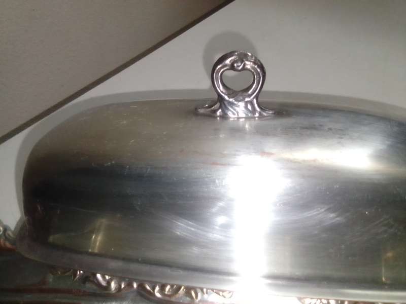 Wow. A ornate Silver Plate Lidded Butter with glass inner tray dish.