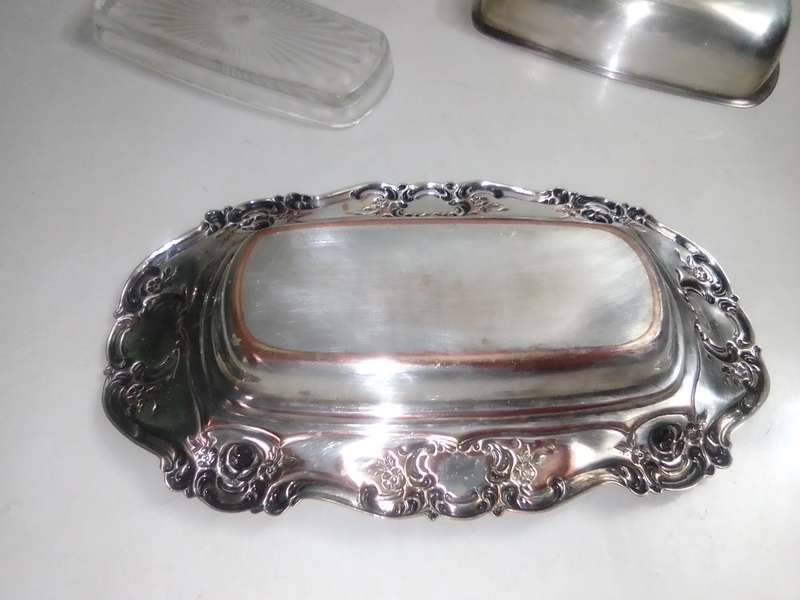 Wow. A ornate Silver Plate Lidded Butter with glass inner tray dish.