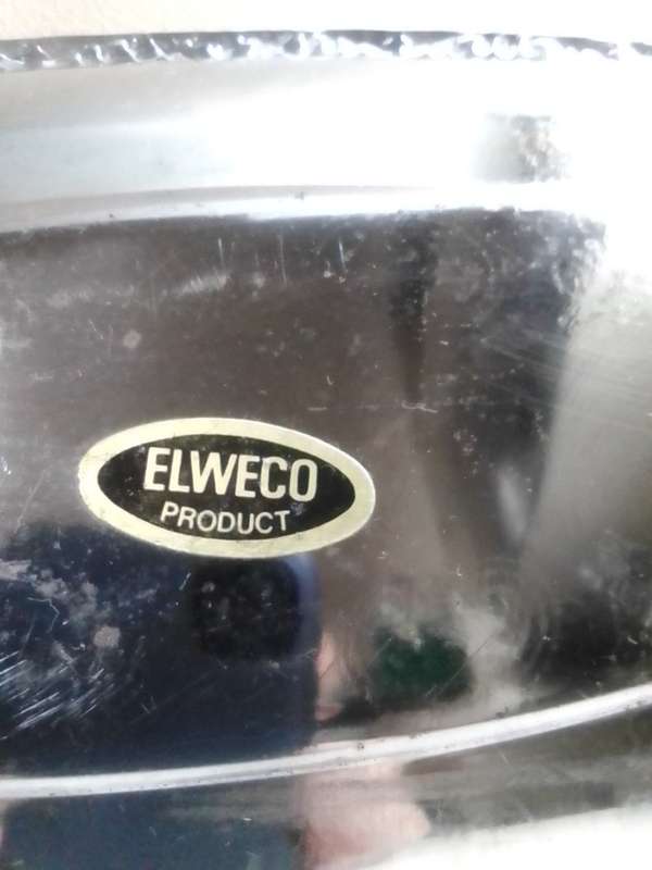 EMESS silver plate Ice bucket with Tong's and drip plate and Elweco Mft handled serving dish.