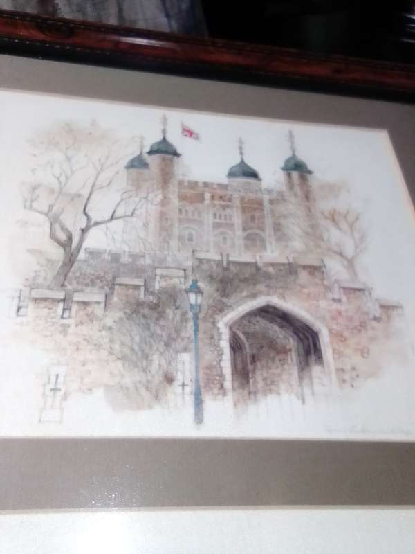 Painting print Pictures copies of English Castle's and Cathedral.