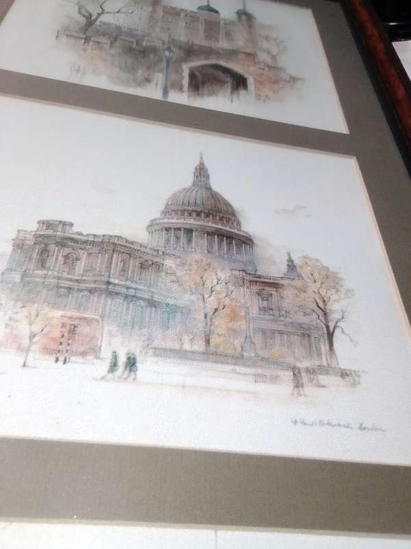 Painting print Pictures copies of English Castle's and Cathedral.