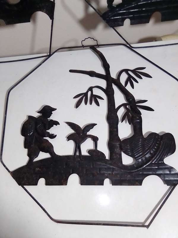 194o's Chinese Anhu Wuhu cut iron. Wuhu metal work is believed to be the oldest Chinese Iron craft.