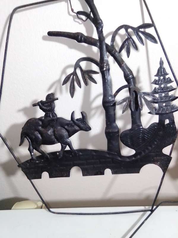 194o's Chinese Anhu Wuhu cut iron. Wuhu metal work is believed to be the oldest Chinese Iron craft.