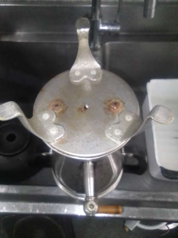 This coffee urn a genuine antique. Pat:1912. THERMOLUX Coffee Maker. Pastry Pan, Clay warmer, Plate.