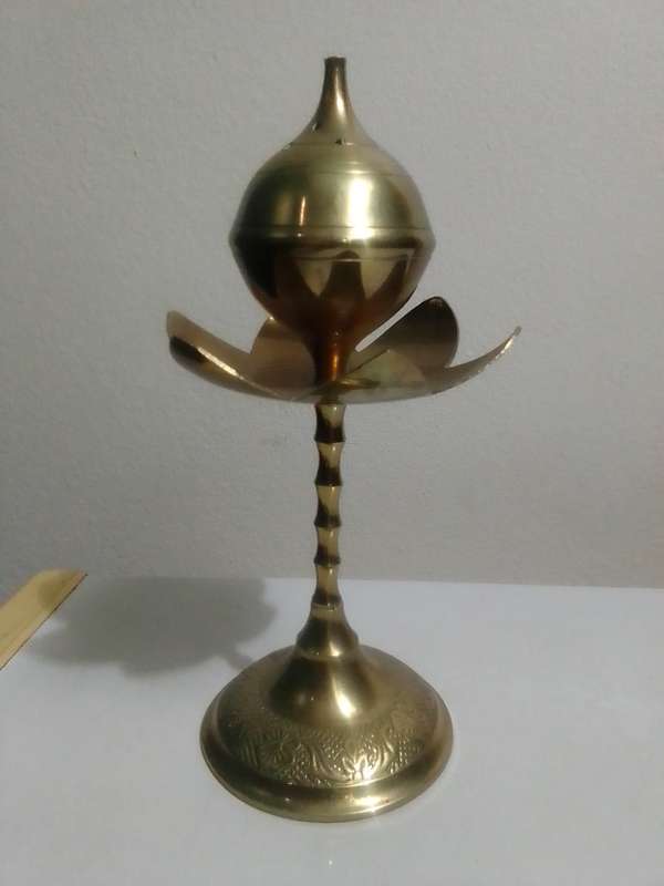 2 x Elegant Vintage Brass Perfume Rose Water Sprinkler|Old Brass Perfume Bottles Essence Holders.