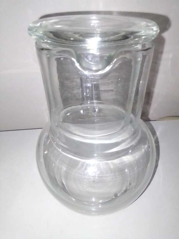 Wow Venetian made in Italy a green hand blowen Carafe's night stand bottles & matching glass.