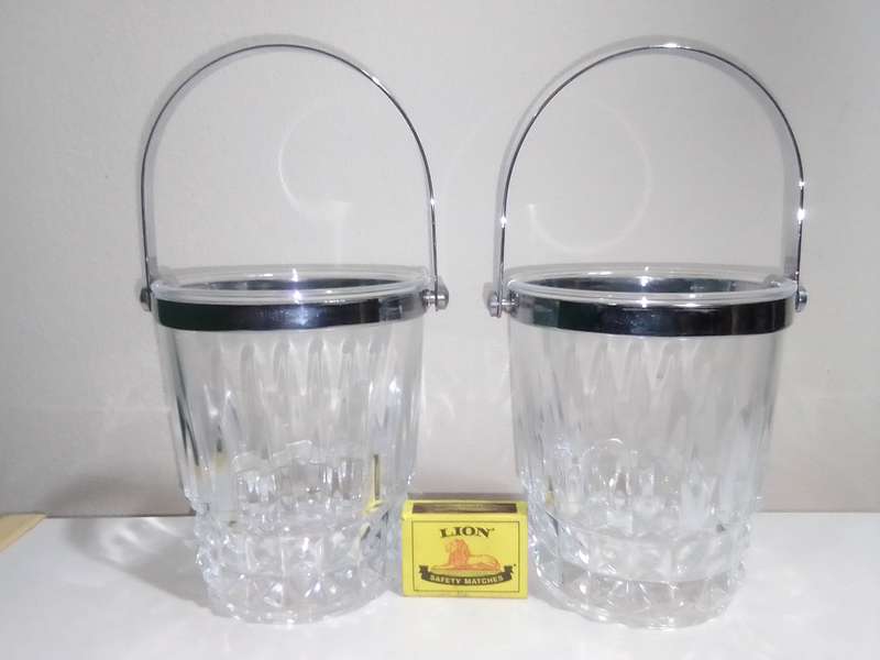 Wow Bid for one only. Vintage Cristal DArques. Cristal ice bucket. 24% Lead Cristal glass.
