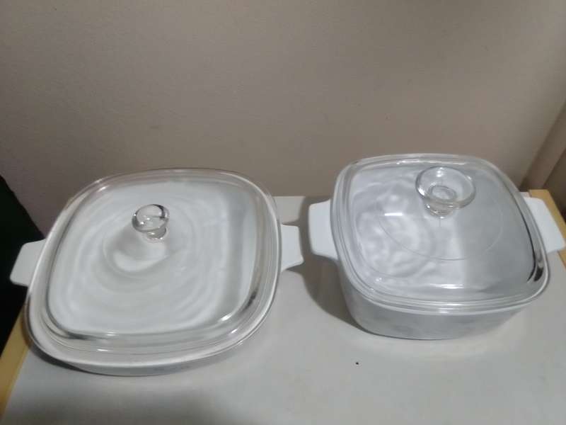 2 x Corning Ware No1 P-9-B 9in USA. Blue Corn Flower No2:A-71/2 B, 1.5lt Floral Casserole Dishes