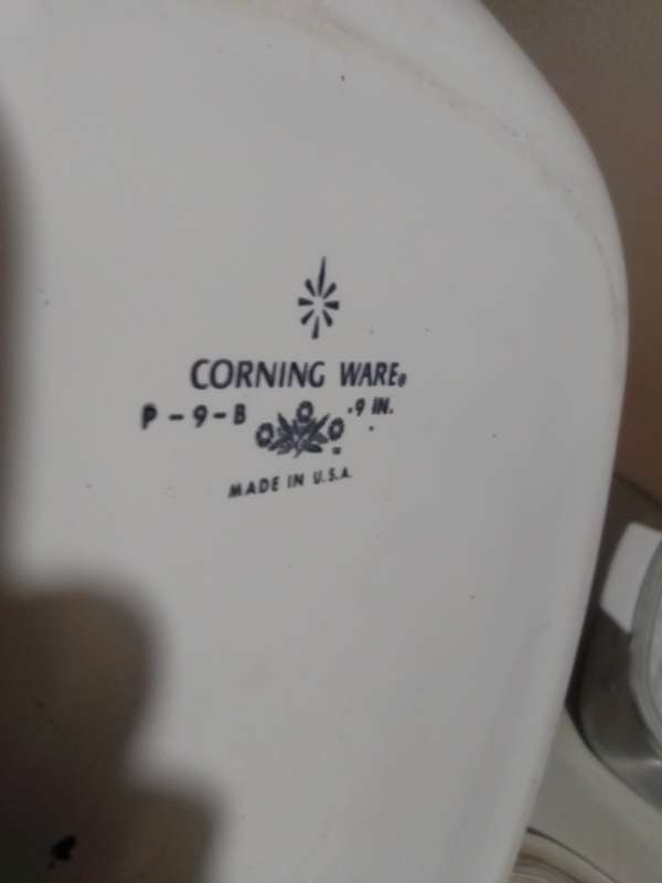 2 x Corning Ware No1 P-9-B 9in USA. Blue Corn Flower No2:A-71/2 B, 1.5lt Floral Casserole Dishes
