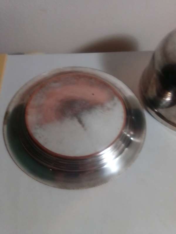 Vintage. Covered Cake/Cheese Dish Sheffield JHB plus "Sarango" serving plus another S/Plated Bowl