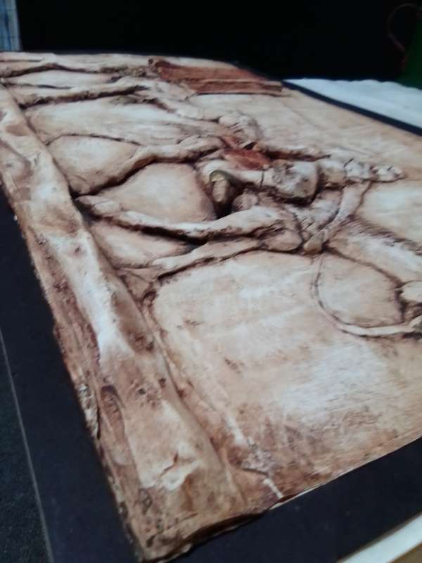 Awsome Large Wall plaque a Desert Caravan with Gold Bell. By `Saad Al Jed Gallery` Dubai Dated 2009
