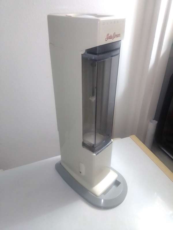 A Classic Soda Stream with gas in bottle and working. In good condition.