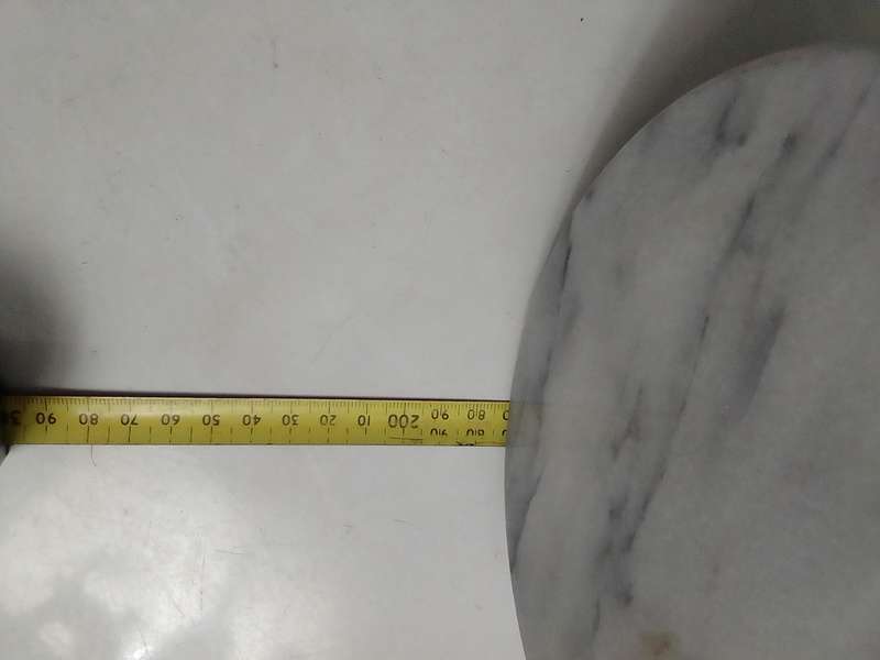 Old vintage small Cherub stem brass and marble stand