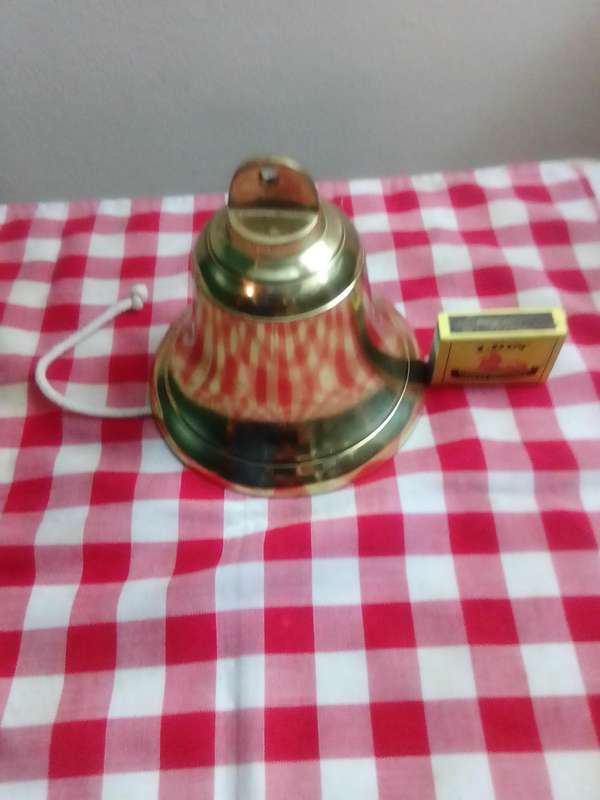Old vintage Solid and Heavy all Brass including striker Ship's Bell. Ideally for the " Last Round "