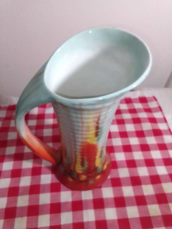 1940 Pitcher/Vase, Vintage Royal Art Pottery Longton/Falcon Ware 26cm Jug, Deco Style.
