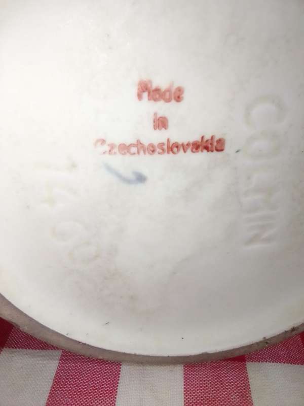 Vintage Made in Czechoslovakia porcelain Vase. Art Nouveau Czechoslovakia