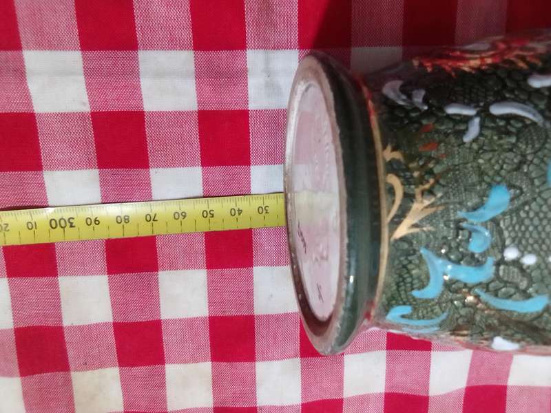19th century Royal Doulton Lambeth Slater Patent Vase, possible by Rosina Brown (1887-1903).