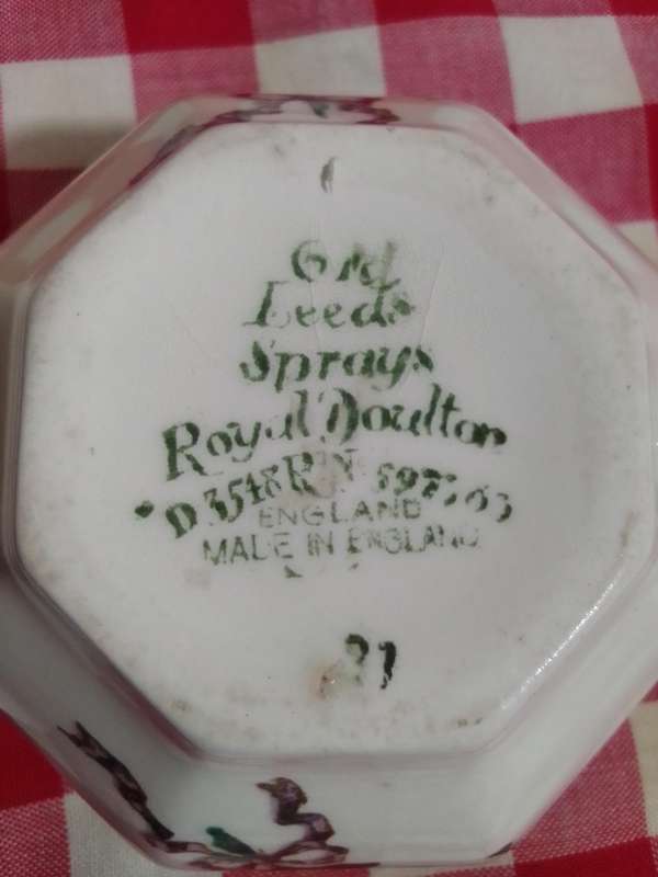 Royal Doulton Old Leeds Sprays D3548 Breakfast Cup & Side Plate 1912-1930
