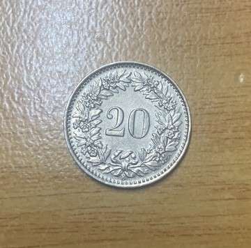 !!! Switzerland 1961 - 20 Rappen !!!