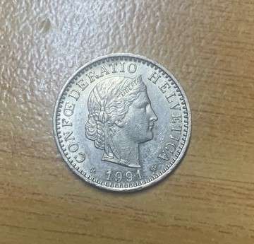 !!! Switzerland 1991 - 20 Rappen !!!