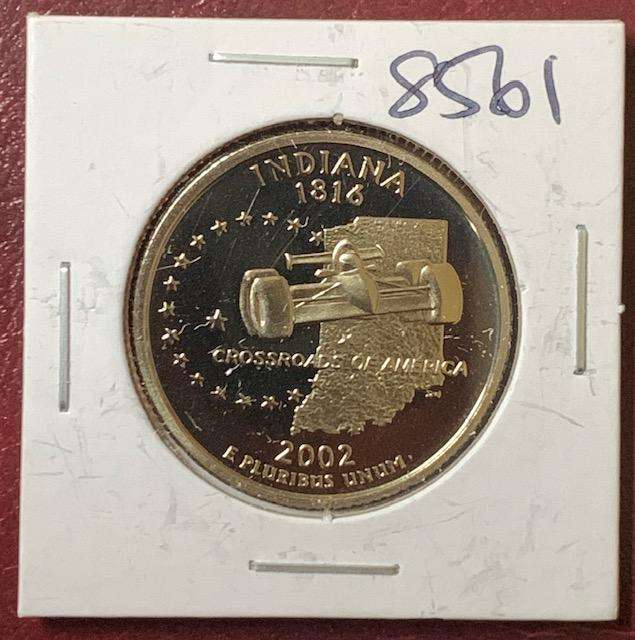 !!! USA 2002S Indiana Quarter Dollar  !!!