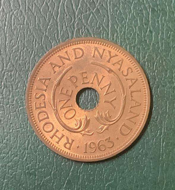!!! Rhodesia and Nyasaland 1963 Penny  !!!
