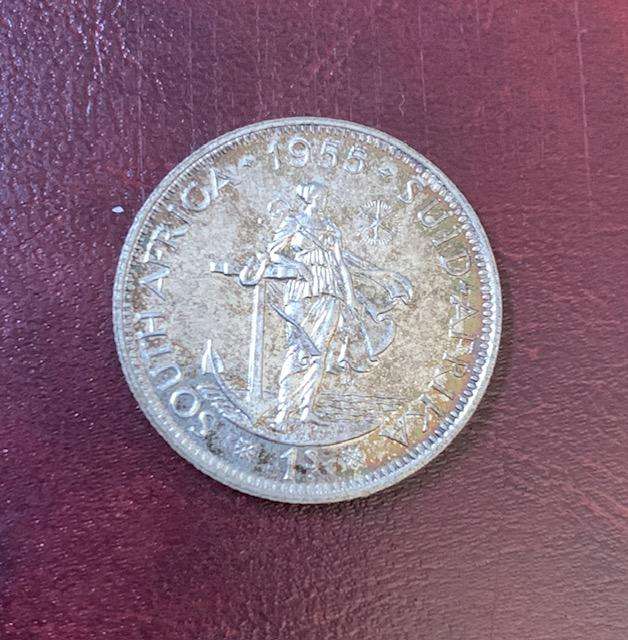 !!! South Africa Union 1955 1 Shilling !!!