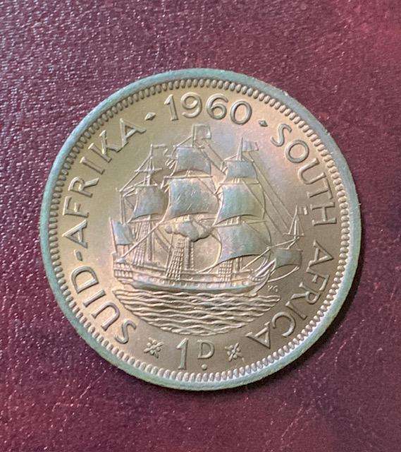 !!! South Africa Union 1960 Penny !!!