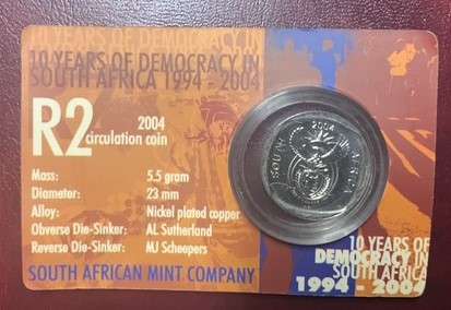 " South Africa 2004 Democracy R2 in Card "