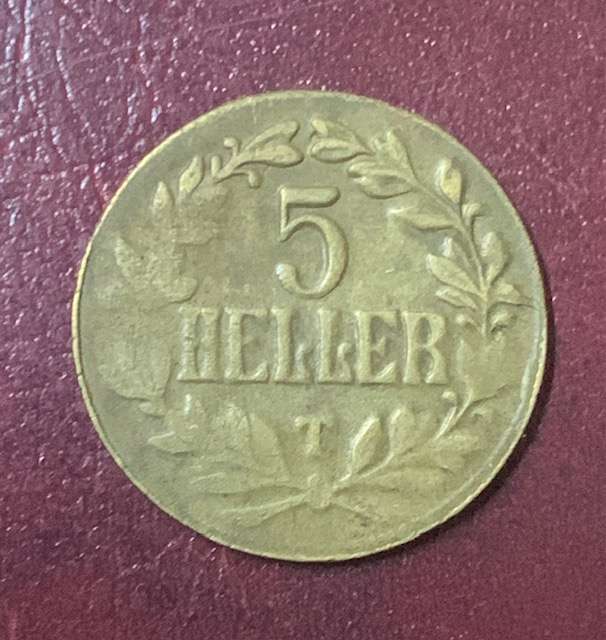 !!! German East Africa 1916 T - 5 Heller !!!