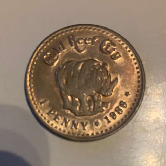 !!! Gold Reef City 1d Kruger 1986 Token !!!
