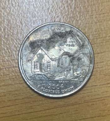 !!! USA 2004D Iowa Quarter Dollar  !!!