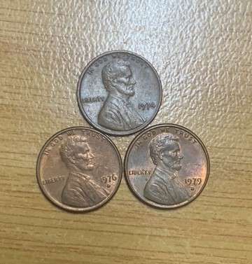!!! USA Lot of 3 x Memorial Penny's/ 1 Cent  !!!