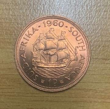 !!! South Africa Union 1960 Penny Unc !!!