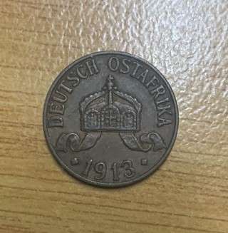 !!! German East Africa 1913 A - 1 Heller !!!