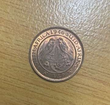 !!! South Africa Union 1946 Quarter Penny !!!