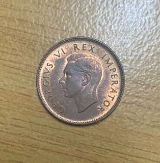 !!! South Africa Union 1946 Quarter Penny !!!