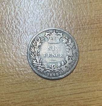 !!! British Silver 6 Pence - 1846 !!!