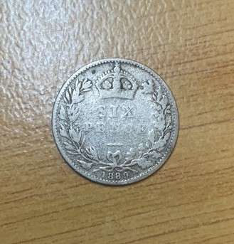 !!! British Silver 6 Pence - 1889 Jubilee Head !!!