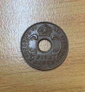 !!! East Africa 1937 H - 5 Cent !!!