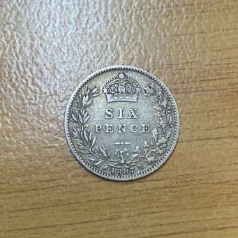 !!! British Silver 6 Pence - 1887 Jubilee Head !!!