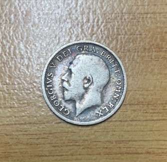 !!! British Silver 6 Pence - 1918 !!!