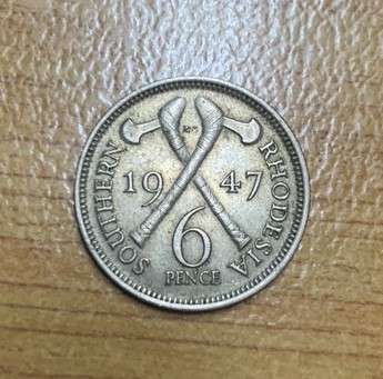 !!! Southern Rhodesia 1947 Sixpence  !!!
