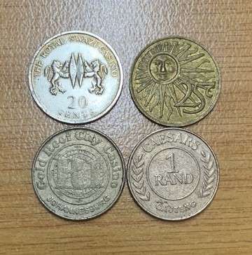 !!! Four Different Casino Tokens !!!