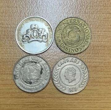 !!! Four Different Casino Tokens !!!