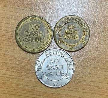 !!! Three Different No Cash Tokens !!!
