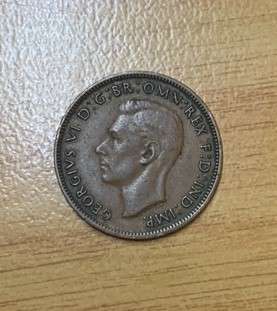 !!! Australia 1943  - 1 /2 Penny  !!!