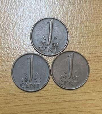 !!! Netherlands Lot of 1 Cents all different dates  !!!